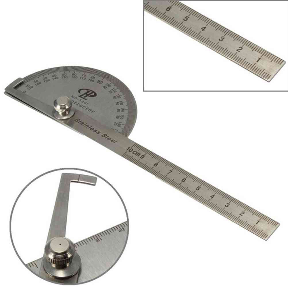 Stainless Protractor Round Head Angle Finder