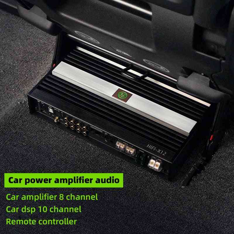 Sennuopu X12 10 Channel Dsp Processor Bluetooth Car Audio Amplifier 1000w 12 V Auto  Stereo 8 Ch Automotive Amp For Car Sound