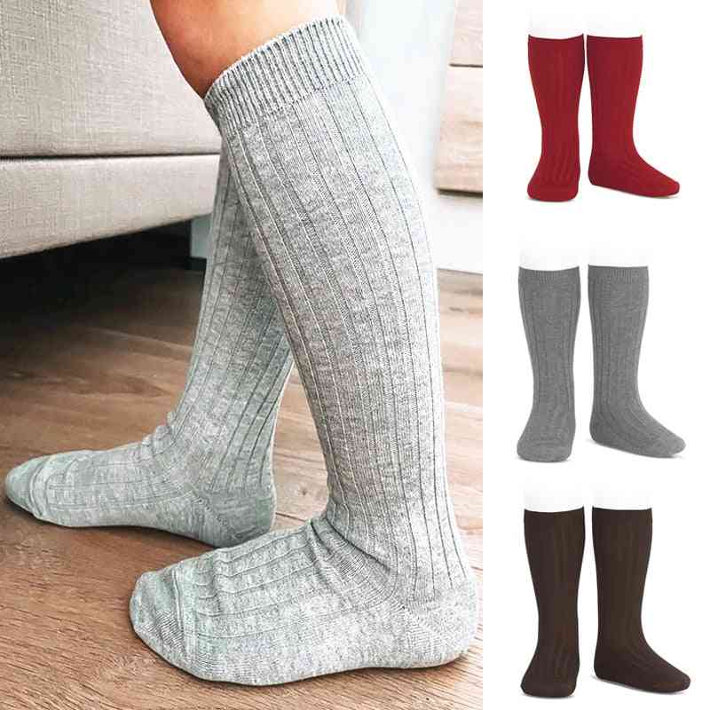 New Knee High Socks Kids Leg Warmers Soft Cotton