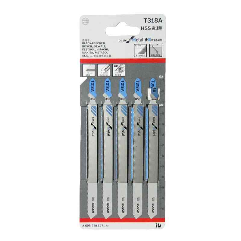 5pcs T318a Hcs Curved Extra Long Jigsaw Blades 132mm Jig Saw Blade For Metal Cutting