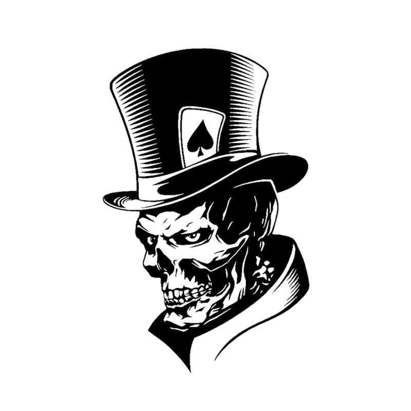 Skeleton Skull Playing Cards Poker Monster Hat Car