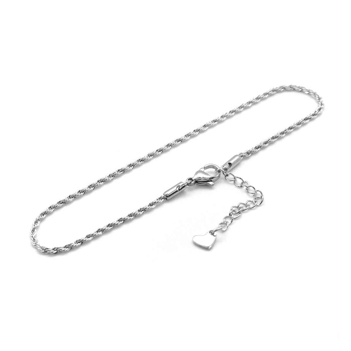 Stainless Steel Anklet Silver Color Anklets Fine Fashion Jewelry