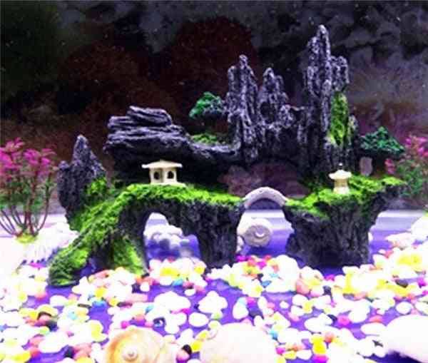 Fish Tank Landscaping Aquarium Rockery Hiding Cave Pet Supplies