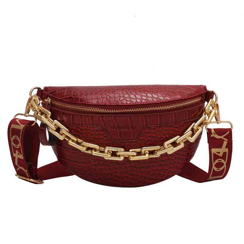 Women Pu Leather Waist Fanny Packs Belt Bag
