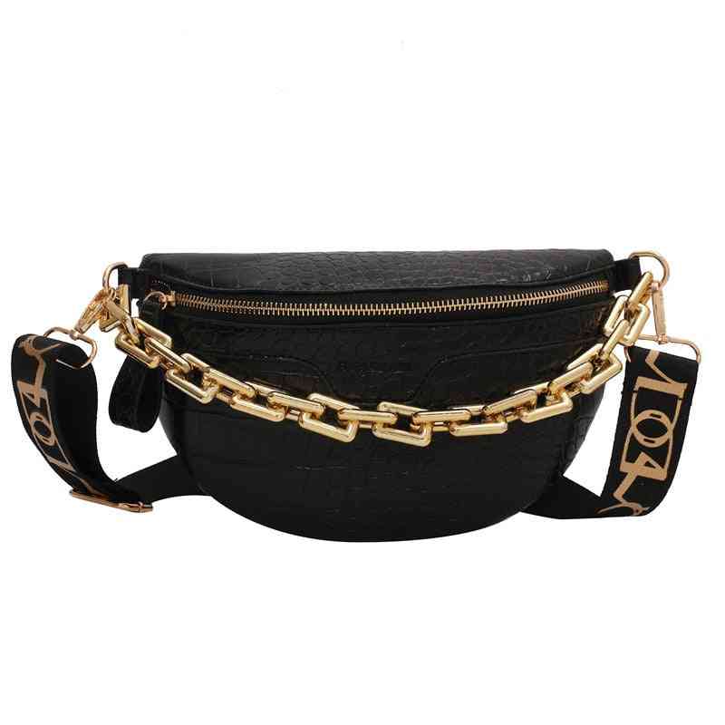 Women Pu Leather Waist Fanny Packs Belt Bag