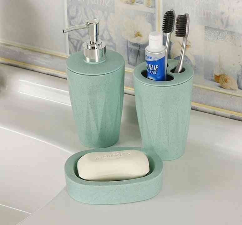 Bathroom Accessories Wheat Straw Soap Dish Dispenser