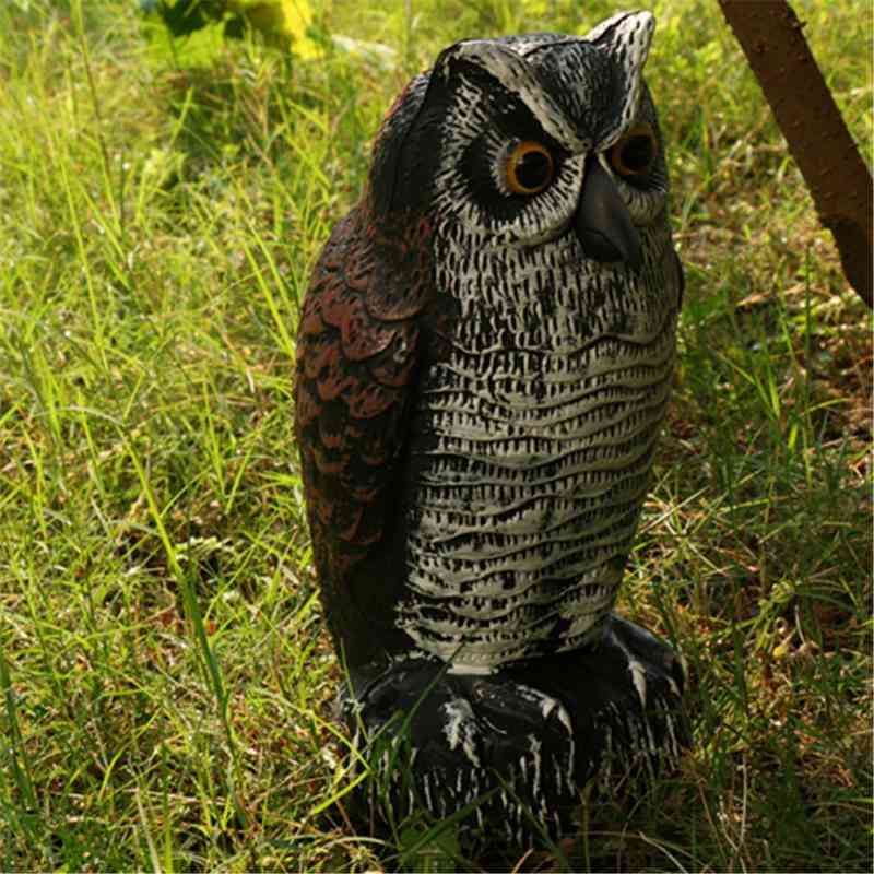 Large Great Horned Realistic  Owl Decoy-bird Rodent Repellent