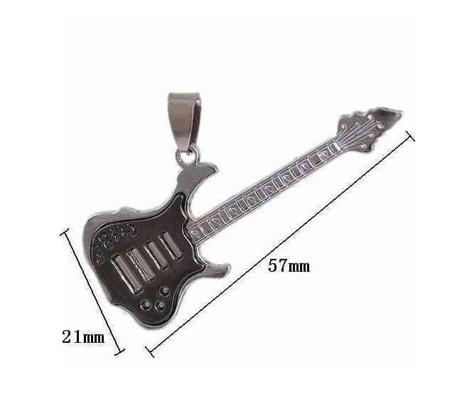 Rustfritt stål plating rock gitar halskjede kobber titan halskjede