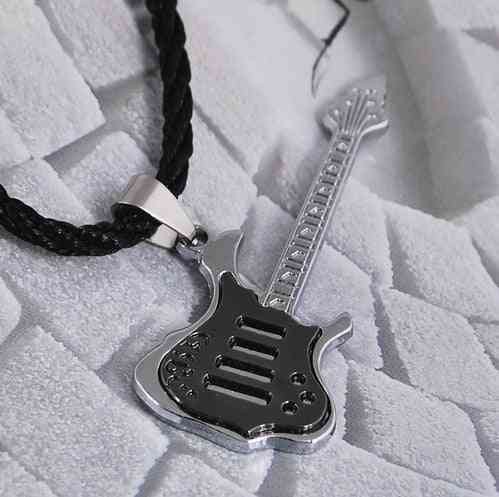 Rustfrit stål plating rock guitar halskæde kobber titanium halskæde
