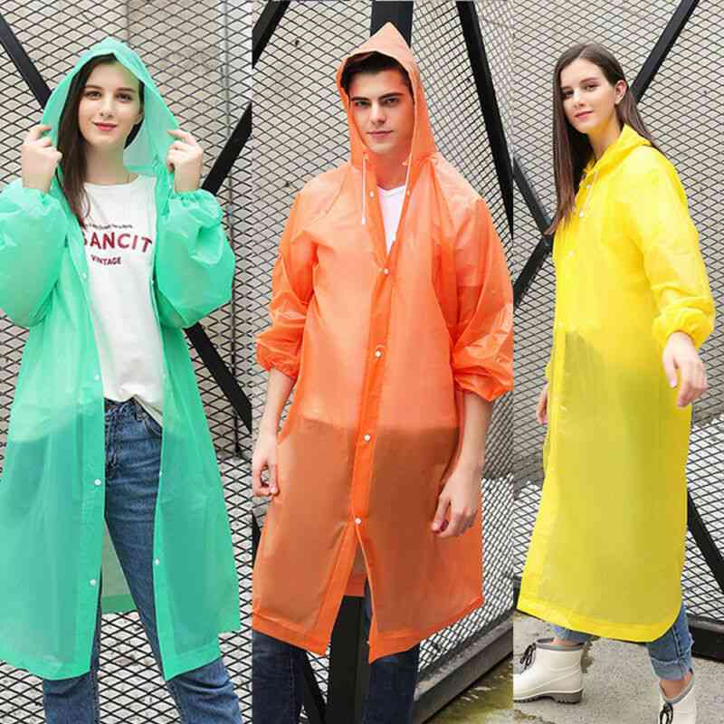 Vandtæt jakke klar pvc regnfrakke til kvinder mænd