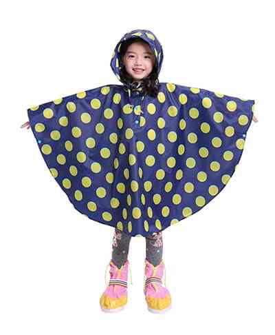 Freesmily Kids Stylish Rain Poncho Waterproof Rain Jacket