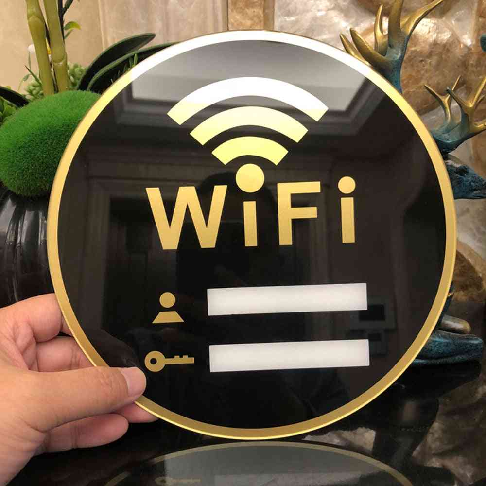 Internett signal indikasjon offentlig område akryl wifi passord skilt/plate