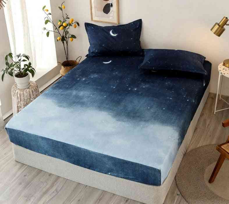 Geometric Printed Fitted Sheet Mattress Cover