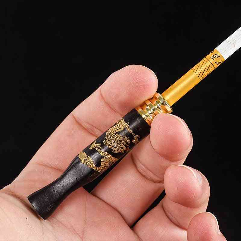 Ebony Carving Dragon Smoking Pipe