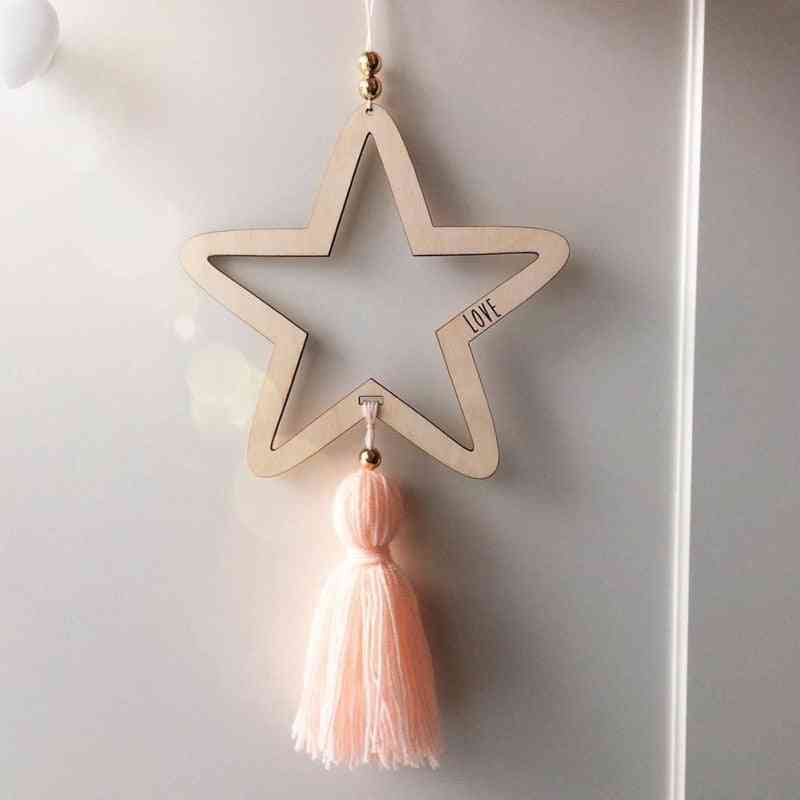Nordic Style Wooden Star Wind Chimes Kid Home Decoration