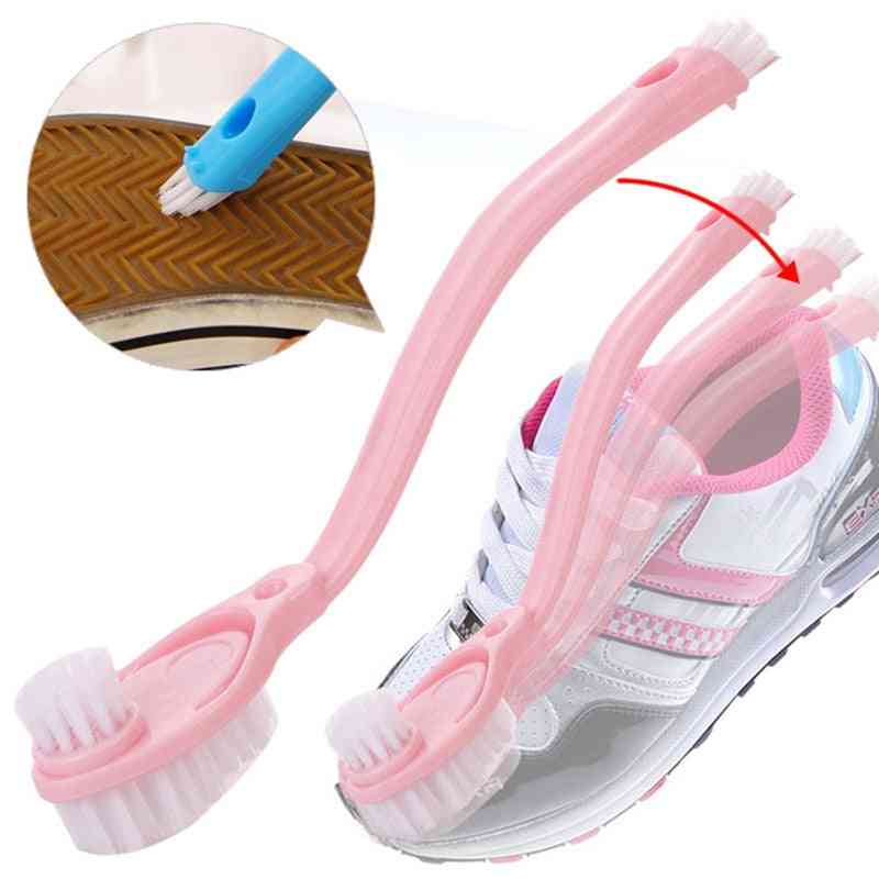 New Double Long Handle Shoe Cleaning Brush