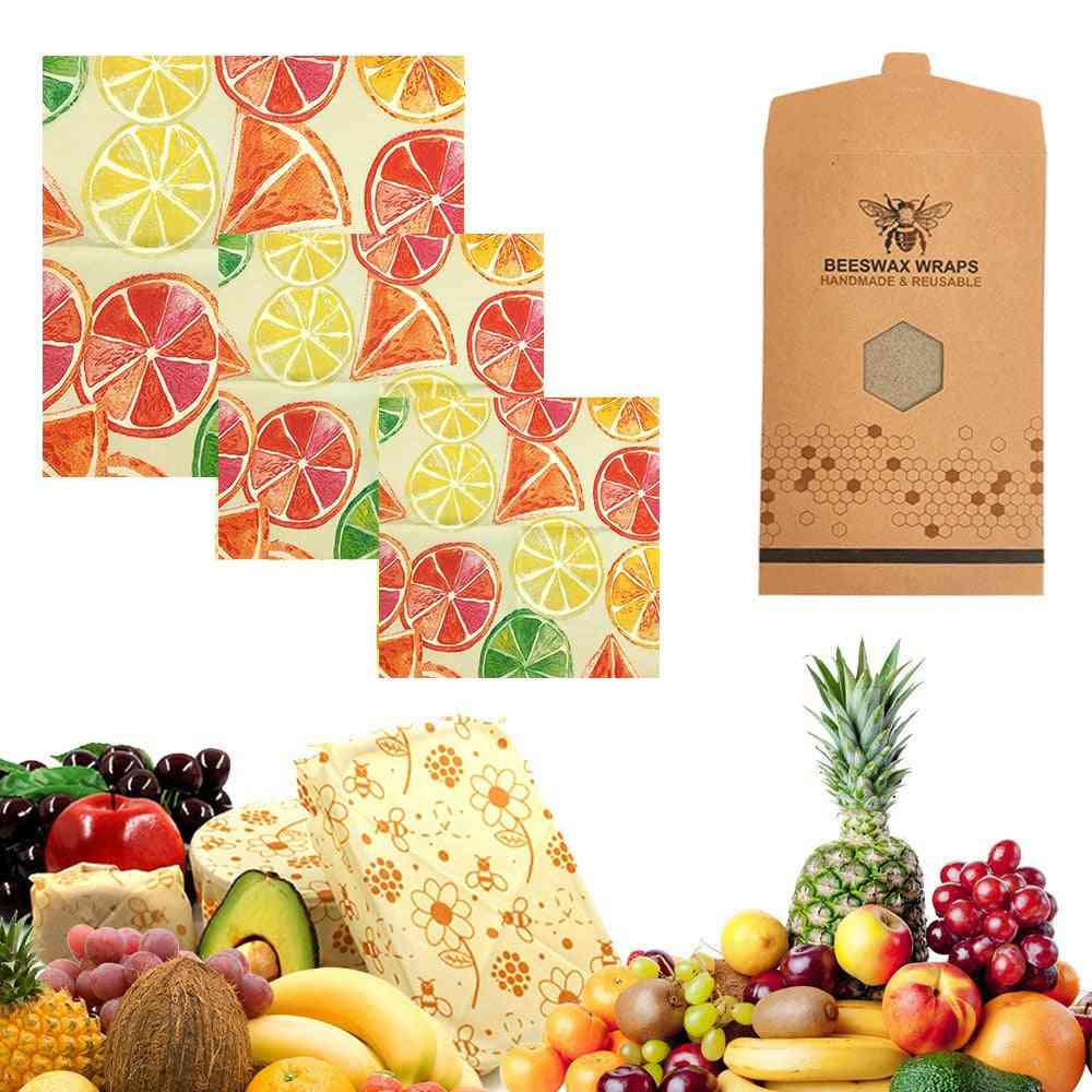 Beeswax Food Wraps Organic Cotton Cloth Storage Cover