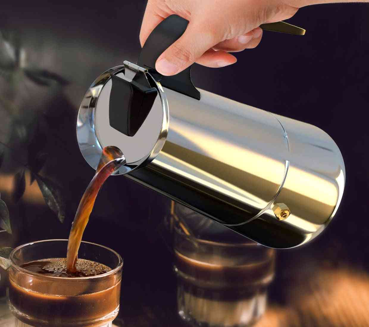 Moka kaffekanne i rustfritt stål