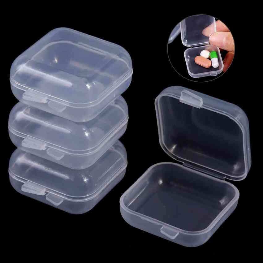 Piller smycken förvaring genomskinlig plast små lådor