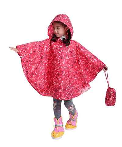 Girls Waterproof Rain Jacket Coat