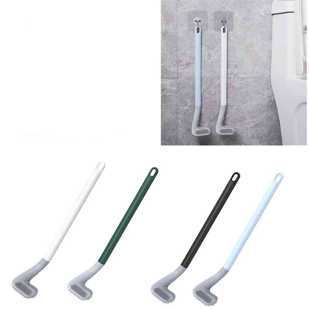Long Handle Toilet Cleaning Silicone Brushes