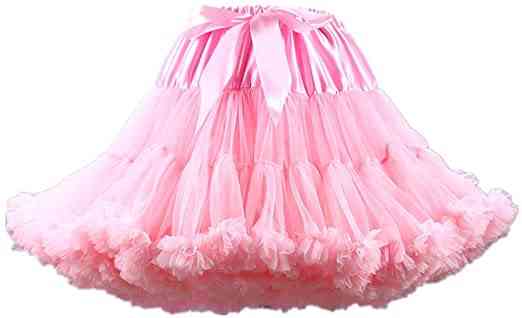 Womens 3-layered Pleated Tulle Petticoat Cosplay Skirt