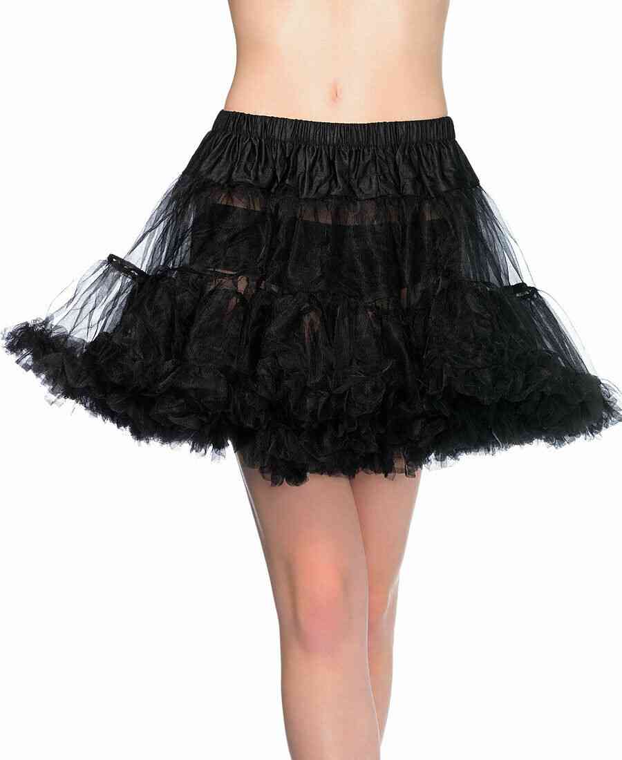 Black Layered Soft Tulle Petticoat Skirt