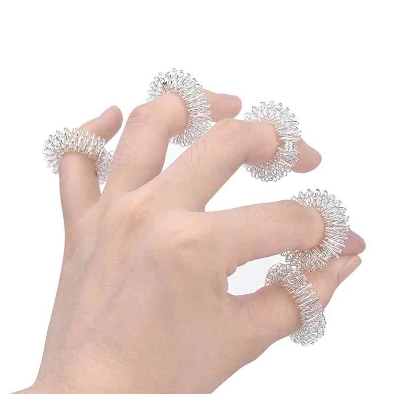 Stainless Steel Finger Massage Acupuncture Ring