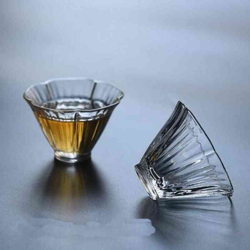 Heat Resistant Glass Tea Set Hammer Pattern Tea Cup