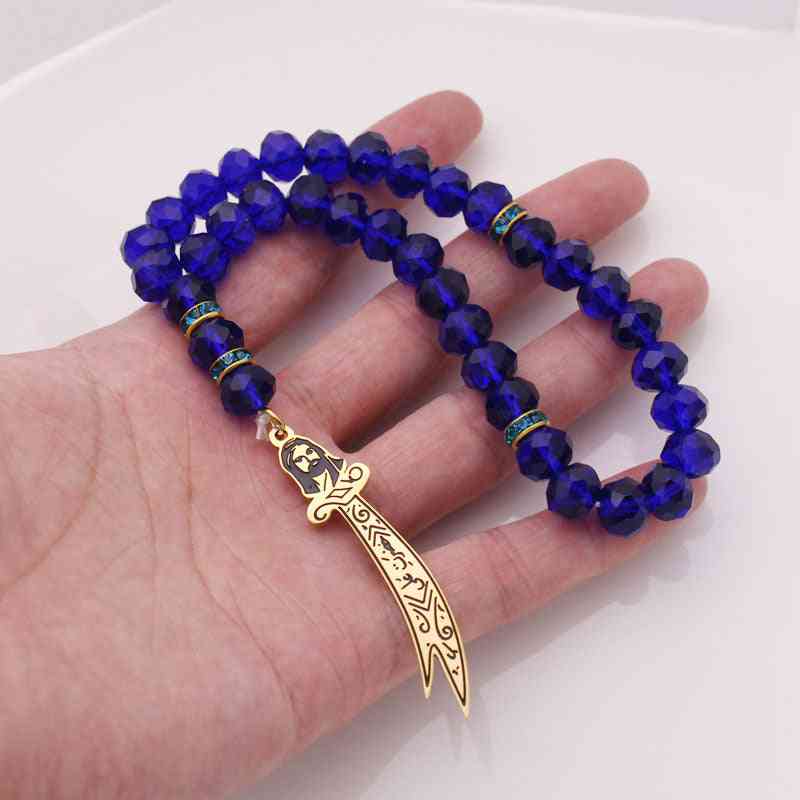 Islam Zulfiqar Sword Of Imam Ali Turkish Prayer 33 Blue Bracelets