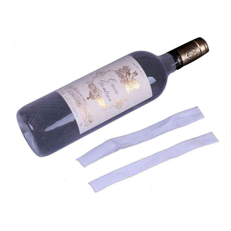 Plastic Organza Wine Bottle Netting Prevent Friction Covers