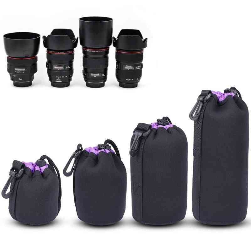 Camera Lens Pouch Bag, Waterproof Soft Camera Lens Pouch Bag