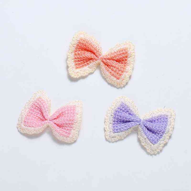56x39mm Wool Bow Hair Accessories Handmade Mobile Phone Case Decoration