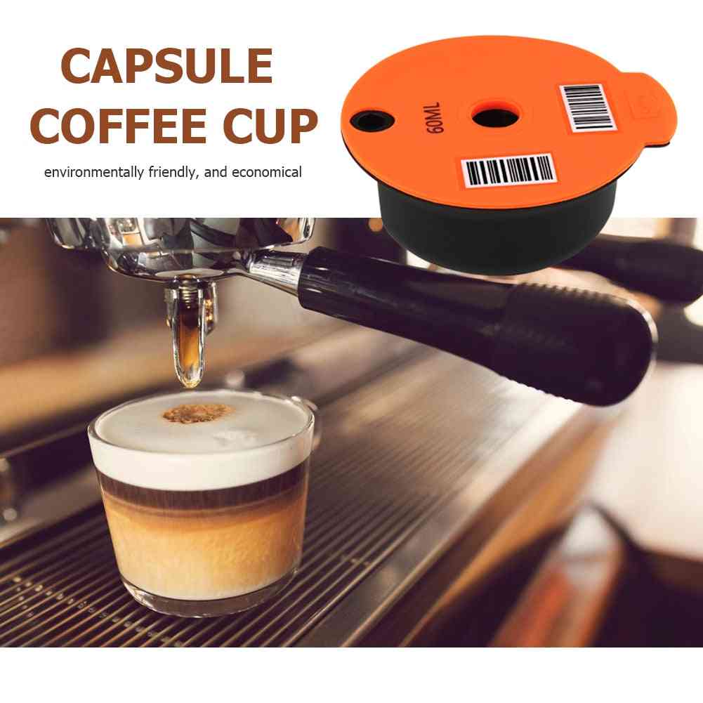 Reusable Coffee Capsule Cup Filter Basket Plastic Pod With Spoon Brush