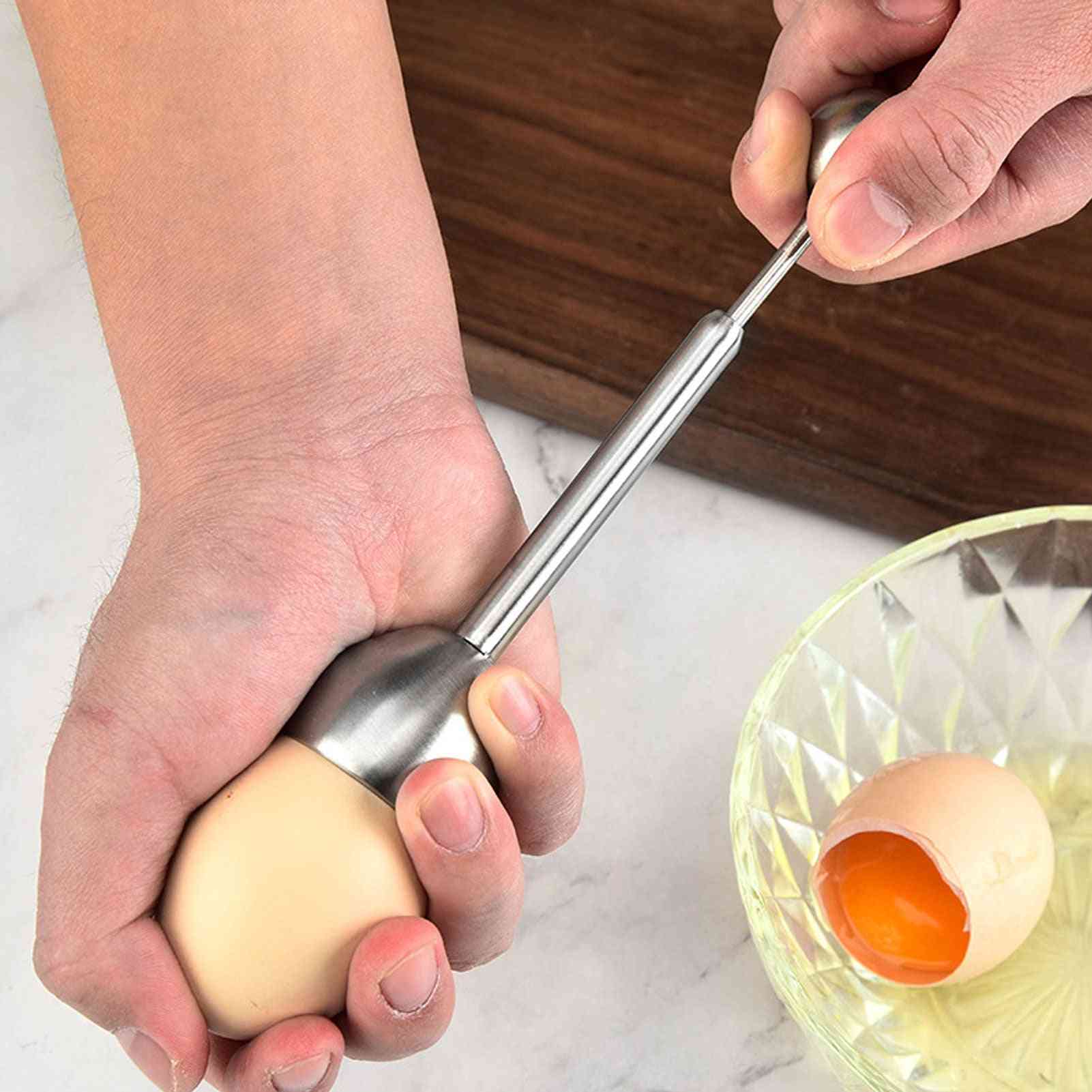 Stainless Steel Boiled Egg Topper Shell Top Kitchen Tool