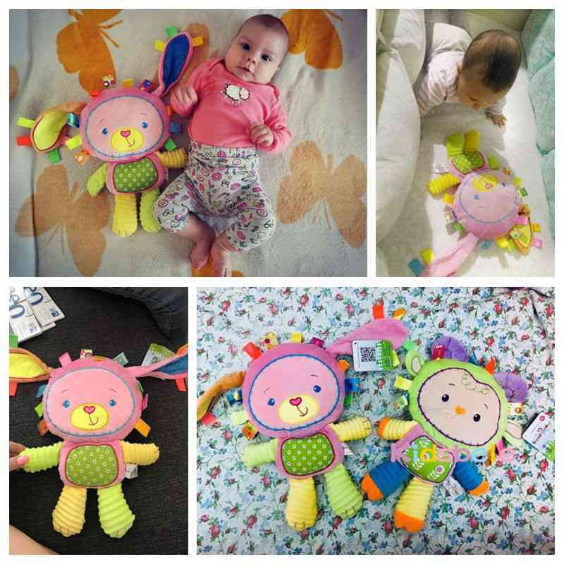 8 Styles Baby 0-12 Months Appease Ring Bell Soft Plush Educational Infant Kids Baby Rattles Mobiles Squeaky Sound Toy