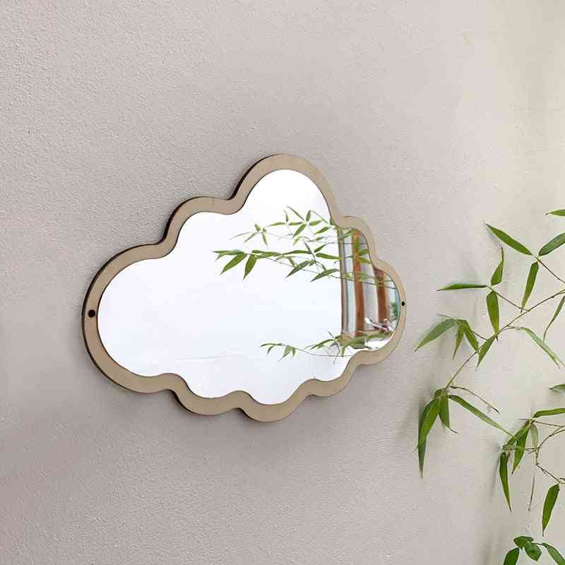 Cutelife pohjoismainen pilvi puumeikki koristepeili lasi olohuone