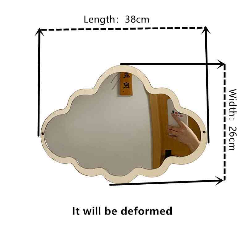 Cutelife pohjoismainen pilvi puumeikki koristepeili lasi olohuone