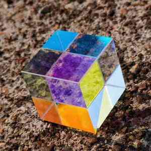 Optical Glass Cube 18mm Color Prism