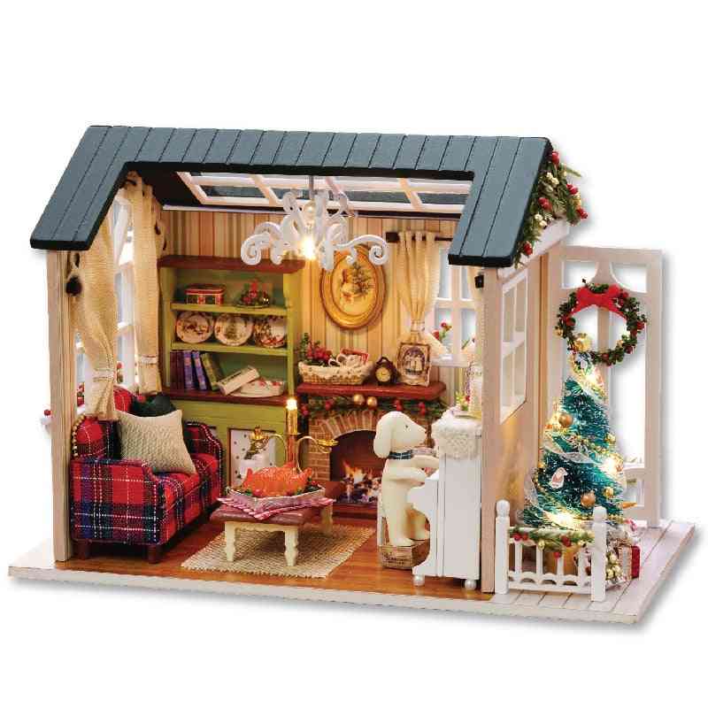 Cutebee Diy Dollhouse Wooden Doll Houses Miniature Building Kit