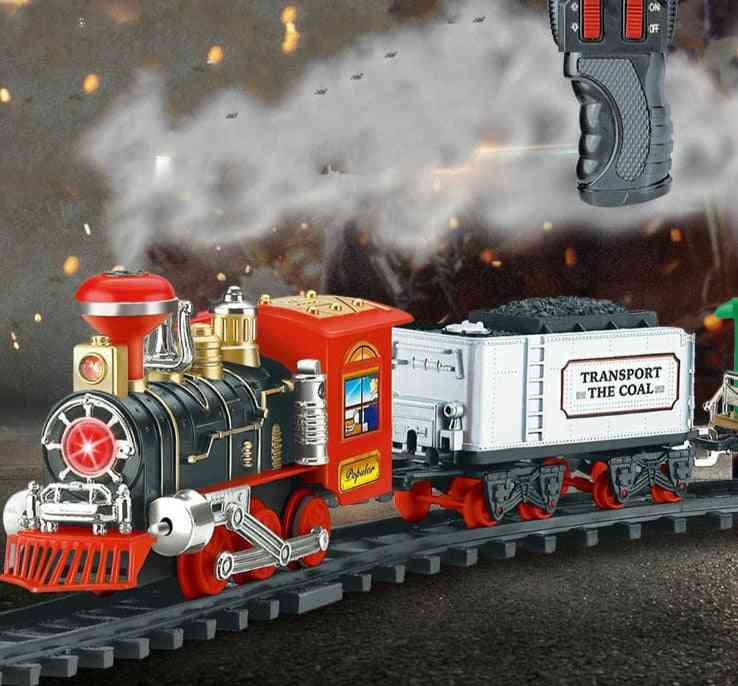 Electric Dynamic Steam Rc Track Train Set Simulation Model Toy