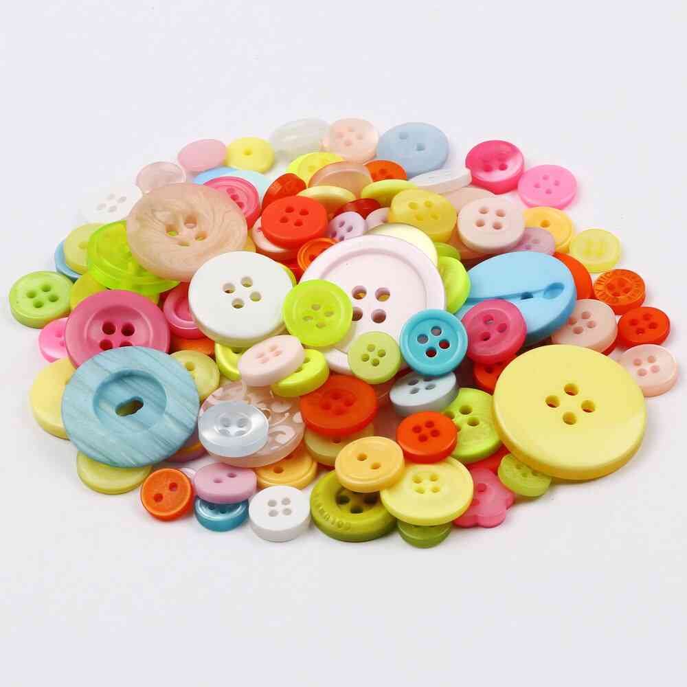 Button Flower Resin Buttons 10-30mm Clothing Sewing Accessories