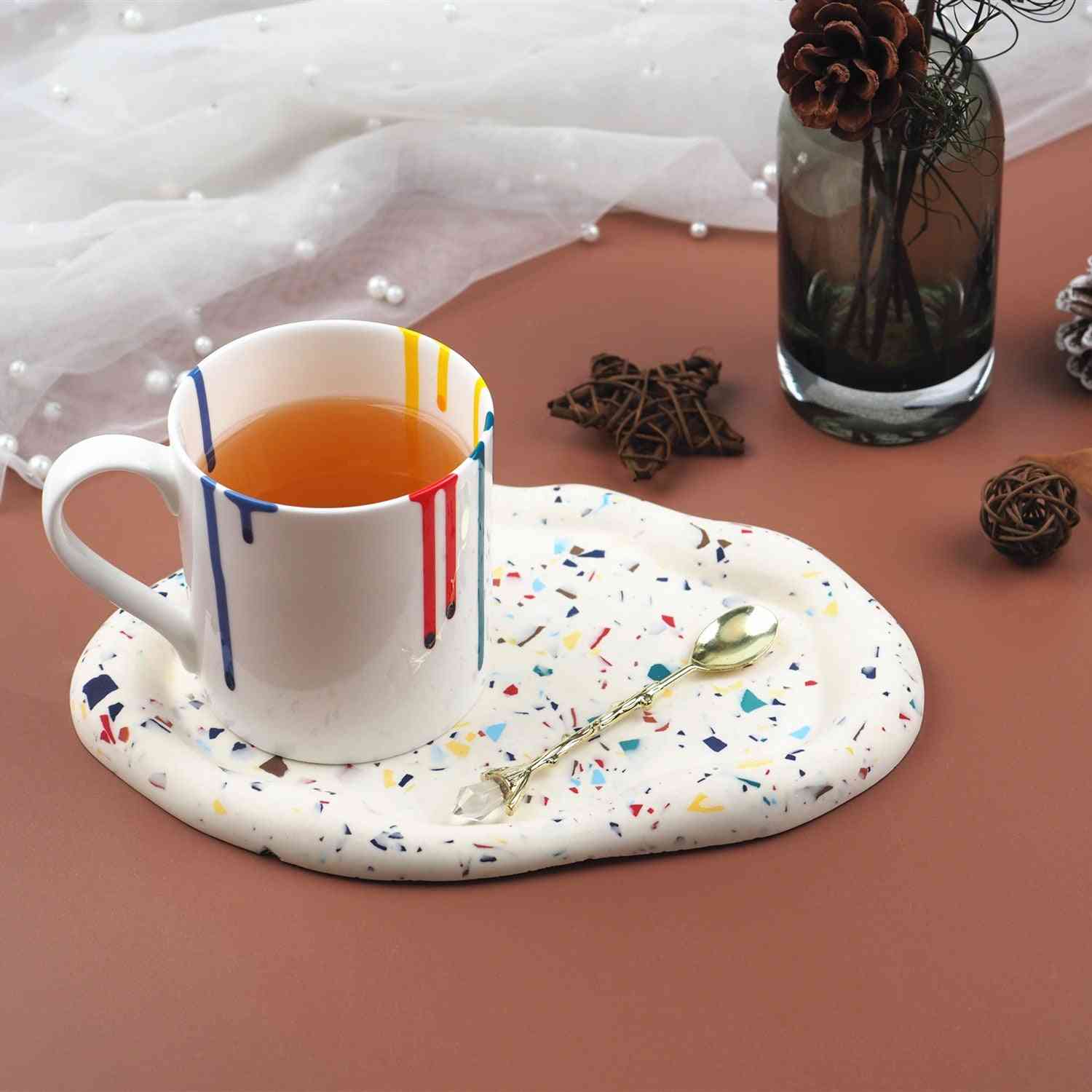 Diy Tray Resin Drop Glue Mold Irregular Cloud Plate Tray Tea Coaster Tray Mirror