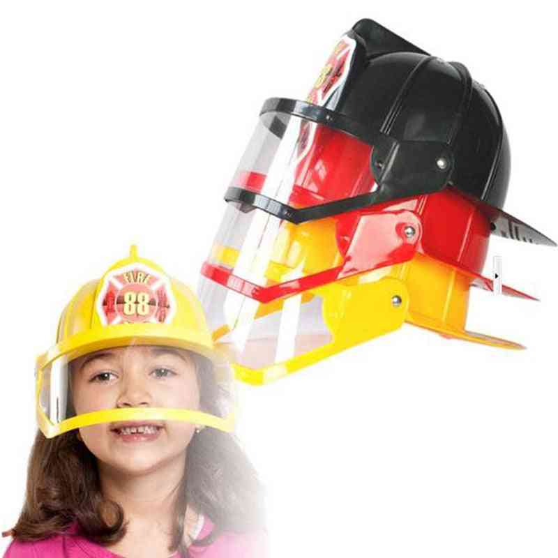 Kids Fireman Helmet Firefighter Hats Fancy Dress Accessories