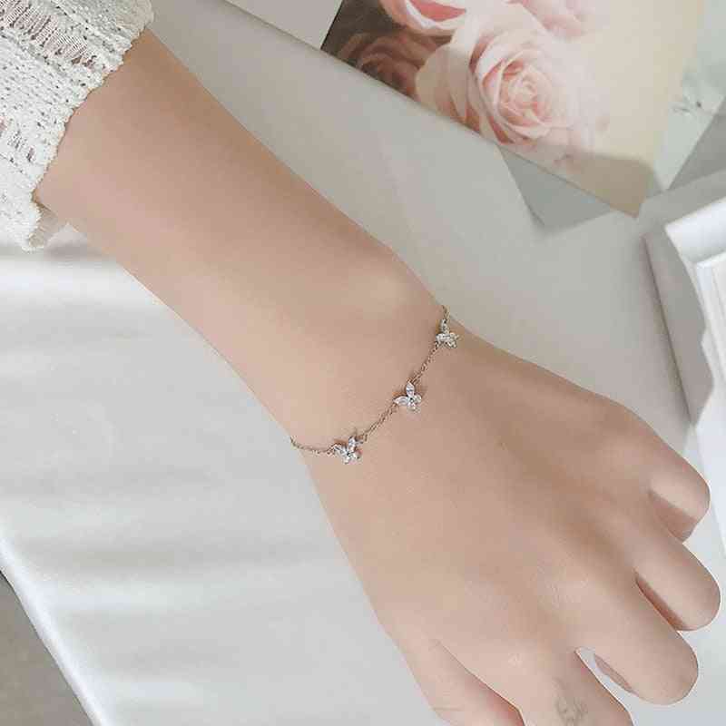 Korean Sparkling Butterfly Bracelet For