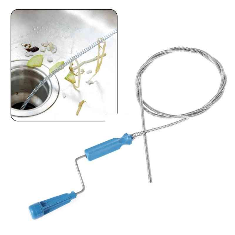 Drain Pipe Cleaning Tool Rod Sink Drain Snake Clog Hair Grime Remover