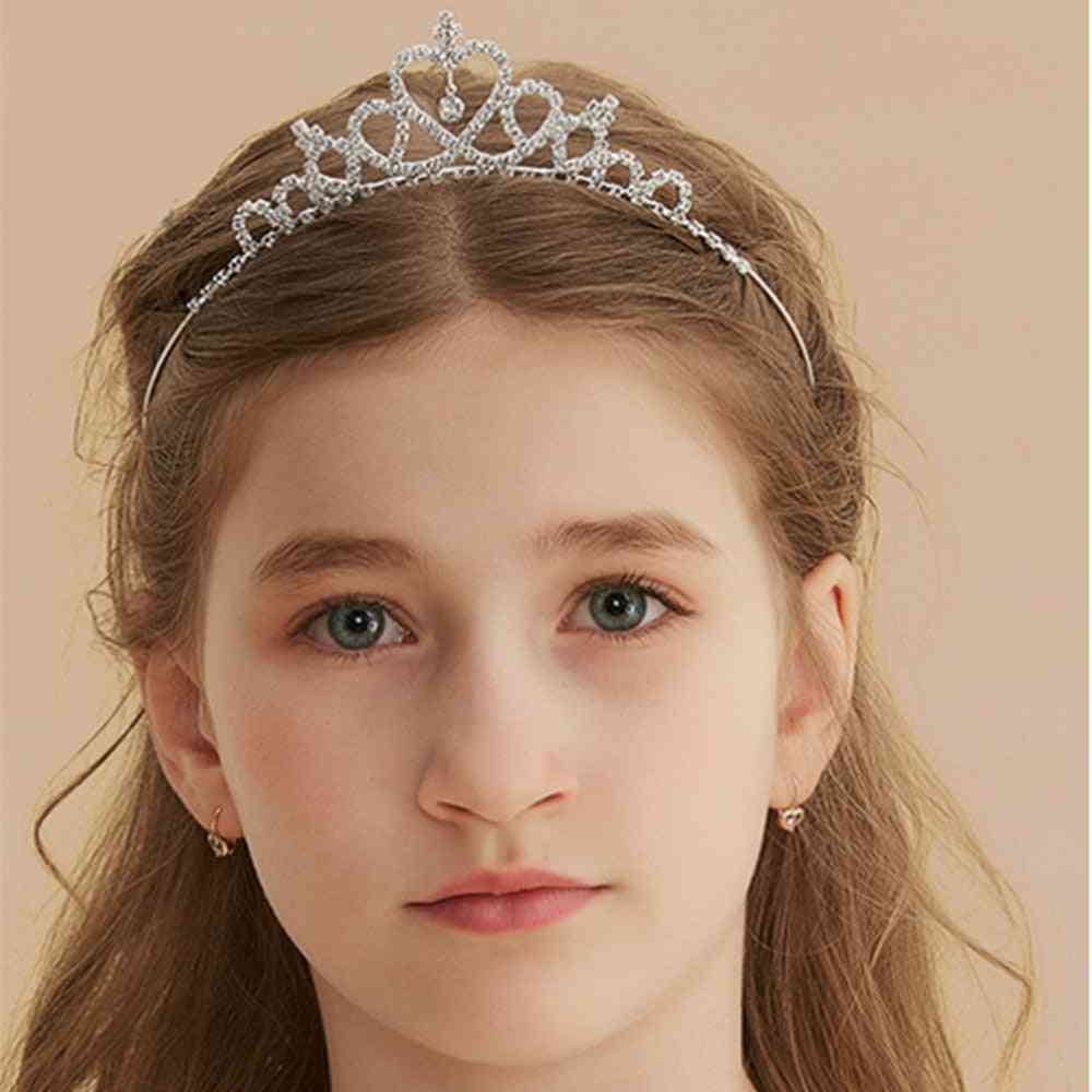 Kids Rhinestone Tiara Princess Headband For Birthday Accessories