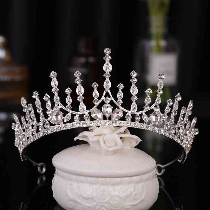 Baroque Vintage Gold Crystal Peacock Bridal Tiaras Cz Crowns Rhinestone