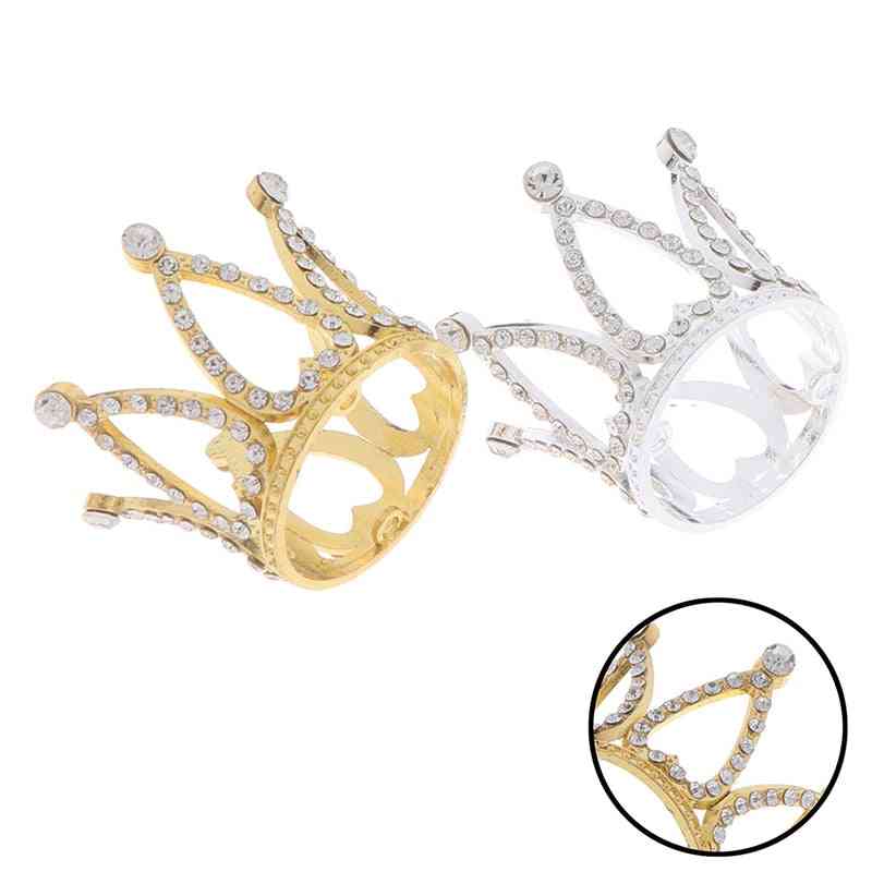 Mini kronprinsesse topper crystal pearl tiara hårpynt til bryllup