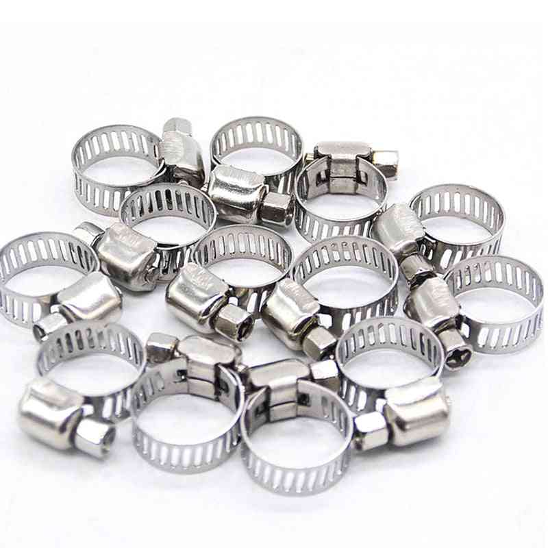 Stainless Steel Mini Fuel Line Pipe Hose Clamp Clip